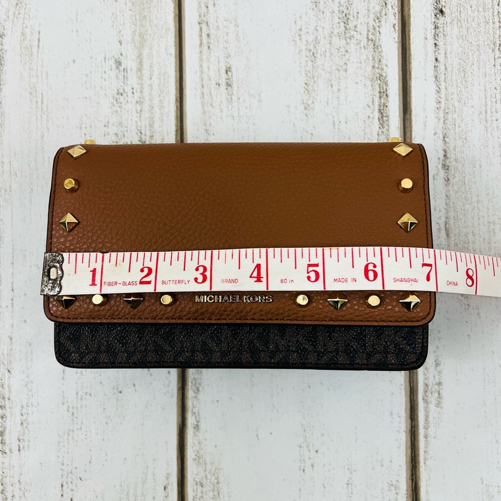 Michael Kors Signature Logo Small Phone Crossbody Bag Wallet - Picture 12 of 13